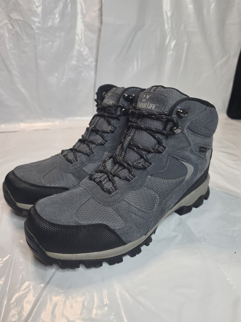 Outdoor Life Men's Aspen Boots Waterproof Hiking Work Boot Shoes Grey Size 11 US